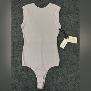Agolde Women’s Sutton V-back Bodysuit Mauve Size Small